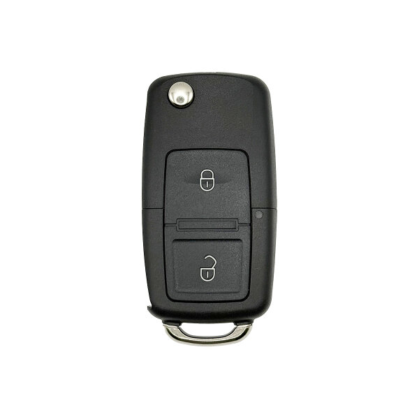 VW Autoschlüsselgehäuse 2-Tasten HU66 chrom LED mittig