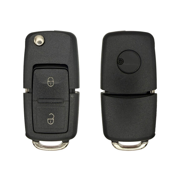 VW Autoschlüsselgehäuse 2-Tasten HU66 LED mittig