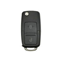 VW Autoschlüsselgehäuse 2-Tasten HU66 chrom LED...