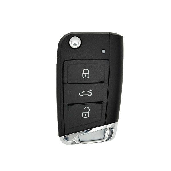 VW Autoschlüsselgehäuse 3-Tasten HU162 chrom