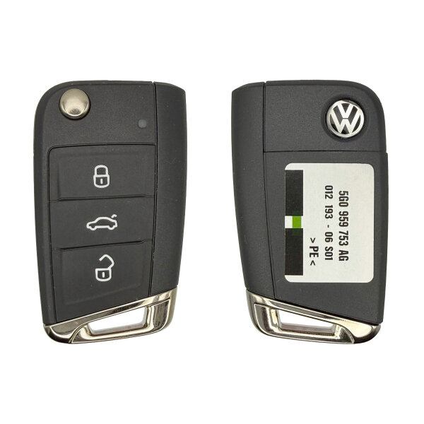 VW Autoschlüssel 5G0-959-753-AG 3-Tasten HU66 MQB48 434MHz